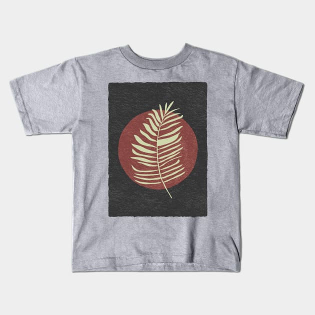 Palm Leaf Kids T-Shirt by area-design